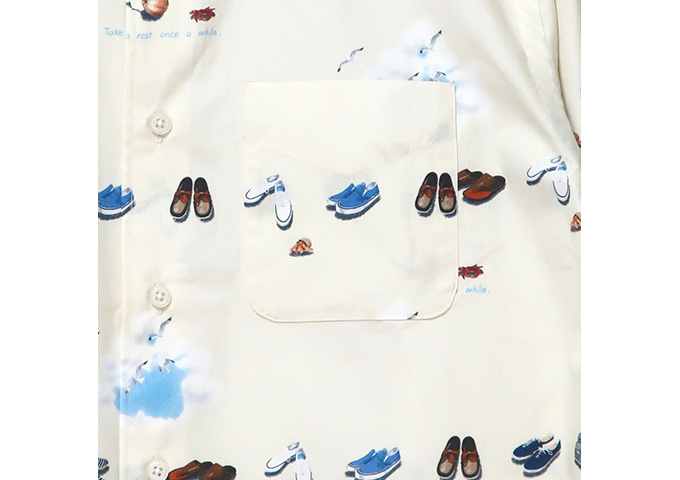 CLOFT/長袖プリントシャツ リゾート柄