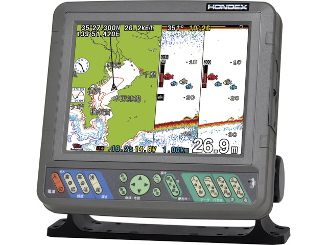 ホンデックス／8.4 型カラー液晶プロッター魚探 PS-800GP(S) ☆72713 