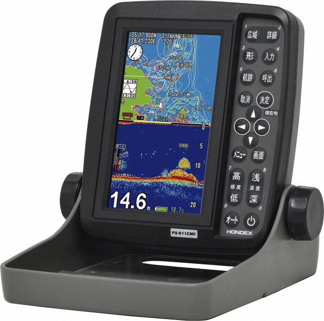 ホンデックス／611CNII-GPSプロッター魚探 TD25（Deep仕様）☆73585